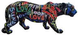 XXL Luxus Designer Garten Terrassen Wohnzimmer Deko Skulptur Figur Panther XXL Luxury Designer Garden Terrace Living Room Decorative Sculpture Figure Panther