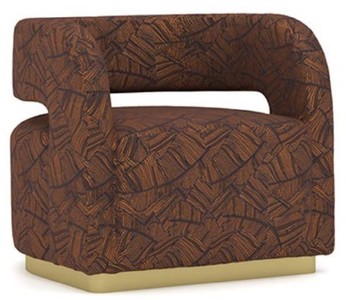 Casa Padrino fauteuil de luxe marron / noir / laiton 75 x 73 x H. 70 cm - Fauteuil de salon - Fauteuil d'hôtel - Meuble de salon - Meuble d'hôtel - Meuble de luxe - Ameublement de luxe