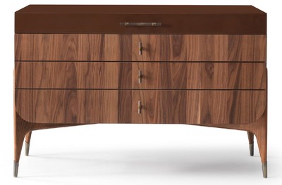 Casa Padrino cassettone di lusso in legno massello con 4 cassetti marrone / marrone scuro 123 x 60 x A. 82 cm - Cassettone camera da letto - Mobili camera da letto - Mobili di lusso