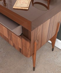Casa Padrino cassettone di lusso in legno massello con 4 cassetti marrone / marrone scuro 123 x 60 x A. 82 cm - Cassettone camera da letto - Mobili camera da letto - Mobili di lusso