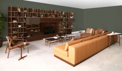 Casa Padrino armario de TV de lujo marrón oscuro / marrón / latón 576 x 60 x A. 224 cm - Armario de salón enorme de madera maciza - Muebles de salón - Muebles de hotel - Muebles de lujo