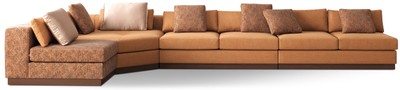 Casa Padrino divano angolare di lusso marrone chiaro / marrone / marrone scuro 450 x 225 x A. 73 cm - Divano da soggiorno - Mobile da soggiorno - Mobile di lusso - Arredamento soggiorno di lusso