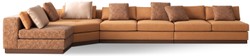 Casa Padrino canapé d'angle de luxe marron clair / marron / marron foncé 450 x 225 x H. 73 cm - Canapé de salon - Meuble de salon - Meuble de luxe - Ameublement de salon de luxe