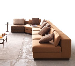 Casa Padrino canapé d'angle de luxe marron clair / marron / marron foncé 450 x 225 x H. 73 cm - Canapé de salon - Meuble de salon - Meuble de luxe - Ameublement de salon de luxe