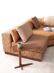Casa Padrino canapé d'angle de luxe marron clair / marron / marron foncé 450 x 225 x H. 73 cm - Canapé de salon - Meuble de salon - Meuble de luxe - Ameublement de salon de luxe