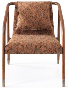 Casa Padrino poltrona di lusso marrone 63 x 83 x A. 77 cm - Poltrona soggiorno - Poltrona hotel - Mobile soggiorno - Mobile hotel - Mobile di lusso - Arredamento di lusso