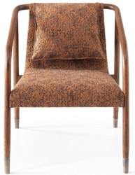 Casa Padrino luxury armchair brown 63 x 83 x H. 77 cm - Living room armchair - Hotel armchair - Living room furniture - Hotel furniture - Luxury furniture - Luxury furnishings