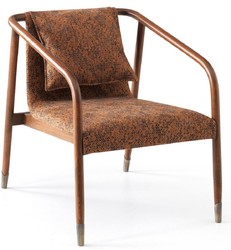 Casa Padrino luxury armchair brown 63 x 83 x H. 77 cm - Living room armchair - Hotel armchair - Living room furniture - Hotel furniture - Luxury furniture - Luxury furnishings