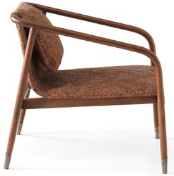 Casa Padrino luxury armchair brown 63 x 83 x H. 77 cm - Living room armchair - Hotel armchair - Living room furniture - Hotel furniture - Luxury furniture - Luxury furnishings