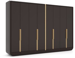 Luxus Schlafzimmerschrank Kleiderschrank Schwarz Beige Messing Luxury Bedroom Cabinet Wardrobe Black Beige Brass