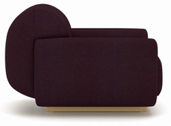 Casa Padrino luxury armchair purple / beige 105 x 105 x H. 70 cm - Living room armchair - Hotel armchair - Living room furniture - Hotel furniture - Luxury furniture
