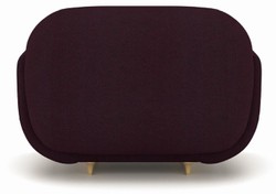 Casa Padrino luxury armchair purple / beige 105 x 105 x H. 70 cm - Living room armchair - Hotel armchair - Living room furniture - Hotel furniture - Luxury furniture