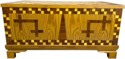 Chest of drawers 40s museum replica replica 102 x 52 x H 50 cm - brown inlaid antique style furniture Berlin Chest Art Deco Chest of drawers 40s museum replica replica 102 x 52 x H 50 cm - brown inlaid antique style furniture Berlin Chest Art Deco