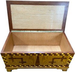 Chest of drawers 40s museum replica replica 102 x 52 x H 50 cm - brown inlaid antique style furniture Berlin Chest Art Deco Chest of drawers 40s museum replica replica 102 x 52 x H 50 cm - brown inlaid antique style furniture Berlin Chest Art Deco