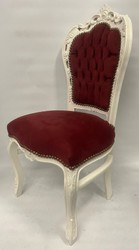 Barock Esszimmer Stuhl Bordeauxrot Creme Baroque Dining Chair Bordeaux Red Cream