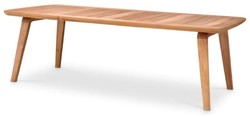Casa Padrino Table de Jardin de Luxe Naturel 245 x 110 x H. 76 cm - Table de Jardin Rectangulaire en Teck - Mobilier de Salle à Manger - Mobilier de Jardin - Mobilier de Luxe - Qualité Luxe