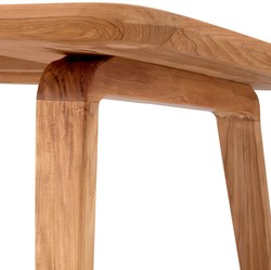 Casa Padrino Table de Jardin de Luxe Naturel 245 x 110 x H. 76 cm - Table de Jardin Rectangulaire en Teck - Mobilier de Salle à Manger - Mobilier de Jardin - Mobilier de Luxe - Qualité Luxe