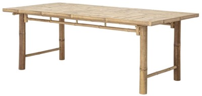 Casa Padrino luxury dining table natural 200 x 100 x H. 74 cm - Rectangular bamboo kitchen table - Dining room furniture - Bamboo furniture - Luxury furniture - Luxury dining room furnishings