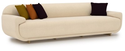Casa Padrino luxury sofa cream / beige 250 x 105 x H. 70 cm - Living room sofa - Hotel sofa - Living room furniture - Hotel furniture - Luxury furniture - Luxury furnishings