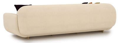 Casa Padrino Luxus Sofa Creme / Beige 250 x 105 x H. 70 cm - Wohnzimmer Sofa - Hotel Sofa - Wohnzimmer Möbel - Hotel Möbel - Luxus Möbel - Luxus Einrichtung - Wohnzimmer Einrichtung