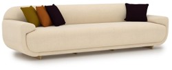 Casa Padrino divano di lusso crema / beige 250 x 105 x A. 70 cm - Divano da soggiorno - Divano hotel - Mobili da soggiorno - Mobili hotel - Mobili di lusso - Arredi di lusso - Arredi da soggiorno
