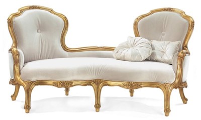 Casa Padrino divano barocco di lusso grigio / oro - Magnifico divano da soggiorno in stile barocco - Mobili da soggiorno di lusso in stile barocco - Mobili barocchi - Fatto in Italia