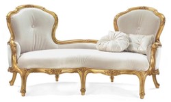 Casa Padrino divano barocco di lusso grigio / oro - Magnifico divano da soggiorno in stile barocco - Mobili da soggiorno di lusso in stile barocco - Mobili barocchi - Fatto in Italia