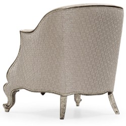 Casa Padrino fauteuil de salon baroque de luxe crème / argent / argent antique - Fauteuil de style baroque fait main avec coussin décoratif - Meuble de salon de luxe de style baroque