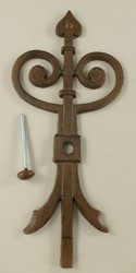 Casa Padrino décoration murale ancre marron rustique 23 x 1,5 x H. 50 cm - Ancre métallique nostalgique - Décoration salon - Décoration jardin - Décoration terrasse - Accessoires déco