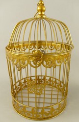 Casa Padrino Art Nouveau Cage Set of 3 Gold - Decorative Metal Cages - Living Room Decoration - Garden Decoration - Baroque & Art Nouveau Decoration Accessories
