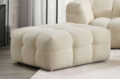 Casa Padrino sgabello di lusso crema 90 x 90 x A. 43 cm - Sgabello quadrato da salotto - Mobili da soggiorno - Mobili di lusso - Arredi di lusso