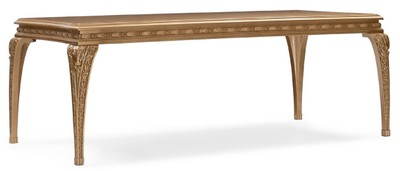 Casa Padrino table à manger baroque de luxe or - Table de cuisine rectangulaire de style baroque - Meuble de salle à manger baroque de luxe - Ameublement baroque