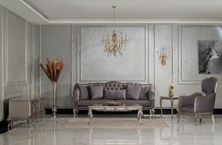 Casa Padrino luxury baroque living room armchair gray / silver - Handmade baroque style armchair with decorative pillow - Luxury living room furniture in baroque style - Noble & Magnificent