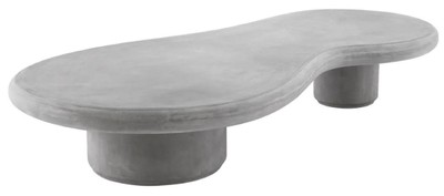 Casa Padrino Luxus Gartentisch Grau 181 x 89,5 x H. 31 cm - Garten Couchtisch aus glasfaserverstärktem Beton - Garten & Terrassen Möbel - Luxus Qualität