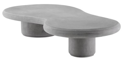 Casa Padrino Luxus Gartentisch Grau 181 x 89,5 x H. 31 cm - Garten Couchtisch aus glasfaserverstärktem Beton - Garten & Terrassen Möbel - Luxus Qualität