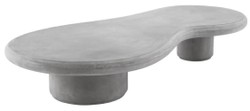 Casa Padrino table de jardin de luxe gris 181 x 89,5 x H. 31 cm - Table basse de jardin en béton armé de fibre de verre - Mobilier de jardin et terrasse - Qualité de luxe