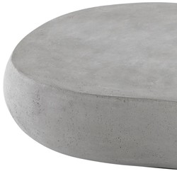 Casa Padrino table de jardin de luxe gris 160 x 103 x H. 32 cm - Table basse de jardin en béton armé de fibre de verre - Mobilier de jardin et terrasse - Qualité de luxe