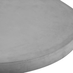 Casa Padrino table de jardin de luxe gris Ø 100 x H. 32 cm - Table basse de jardin ronde en béton armé de fibre de verre - Mobilier de jardin et terrasse - Qualité de luxe