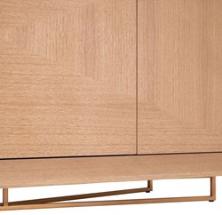 Luxus Sideboard mit 4 Türen Naturfarben Messing Luxury Sideboard with 4 Doors Natural Brass