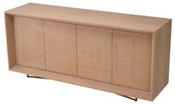 Luxus Sideboard mit 4 Türen Naturfarben Messing Luxury Sideboard with 4 Doors Natural Brass