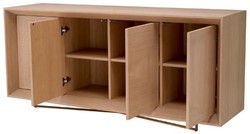 Luxus Sideboard mit 4 Türen Naturfarben Messing Luxury Sideboard with 4 Doors Natural Brass