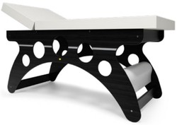 Casa Padrino luxury massage table black / white 190 x 70 x H. 77 cm - Handmade massage table with adjustable headrest - Luxury quality - Made in Italy