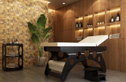 Casa Padrino luxury massage table black / white 190 x 70 x H. 77 cm - Handmade massage table with adjustable headrest - Luxury quality - Made in Italy