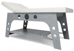 Casa Padrino luxury massage table gray / white 190 x 70 x H. 77 cm - Handmade massage table with adjustable headrest - Luxury quality - Made in Italy