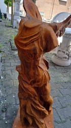 Casa Padrino Scultura Art Nouveau del Giardino Ruggine 46 x 70 x A. 97 cm - Elegante Figura in Metallo per la Decorazione del Giardino - Accessori per la Decorazione Giardino Barocco e Art Nouveau