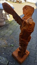 Casa Padrino Scultura Art Nouveau del Giardino Ruggine 46 x 70 x A. 97 cm - Elegante Figura in Metallo per la Decorazione del Giardino - Accessori per la Decorazione Giardino Barocco e Art Nouveau