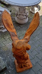 Casa Padrino Scultura Art Nouveau del Giardino Ruggine 46 x 70 x A. 97 cm - Elegante Figura in Metallo per la Decorazione del Giardino - Accessori per la Decorazione Giardino Barocco e Art Nouveau