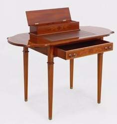 Barock Sekretär ausklappbar Tisch Empire Antik Stil Stilmöbel Secretary Desk Baroque Furniture Interior Möbel Einrichtung