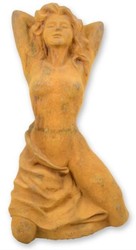 Casa Padrino Scultura Art Nouveau del Giardino Ruggine A. 72,6 cm - Elegante Figura in Metallo per la Decorazione del Giardino - Accessori per la Decorazione Giardino Barocco e Art Nouveau