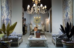 Casa Padrino Luxury Baroque Wrought Iron Furniture Set White / Blue / Gold - 2 Armchairs & 1 Coffee Table - Living Room Furniture - Garden Furniture - Luxury Baroque Furniture
